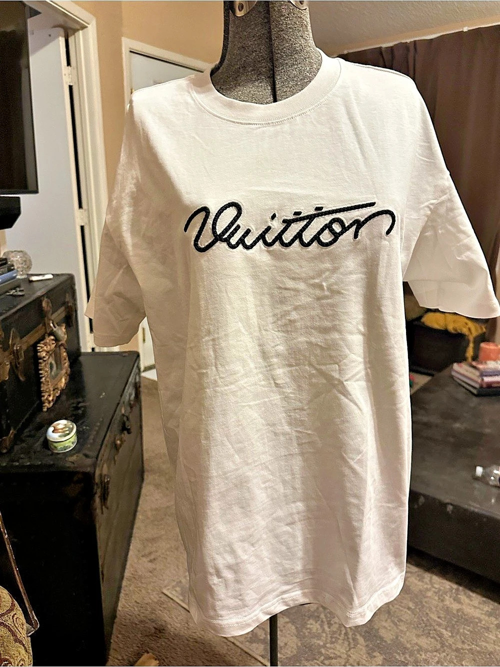LV Embroidered Logo Tee
